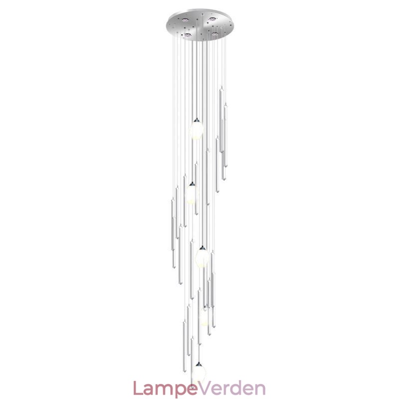 Cluster Pendel Lys Moderne Stor Pendel Krystal Lysekrone Duplex Trappe