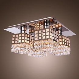 Lysekrone Moderne Krystal Rustfri Living 4 Lys