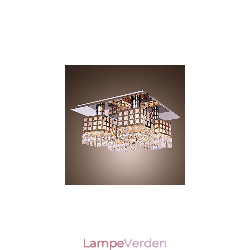 Lysekrone Moderne Krystal Rustfri Living 4 Lys