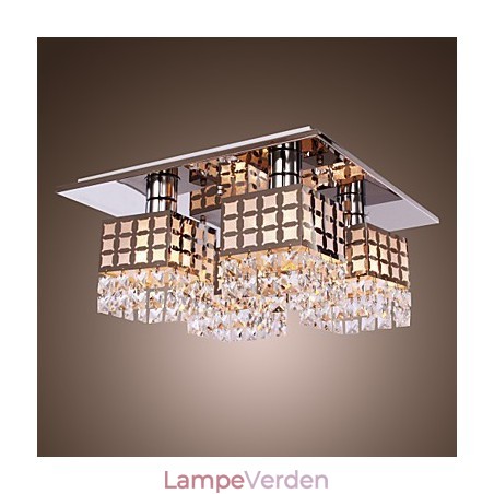 Lysekrone Moderne Krystal Rustfri Living 4 Lys