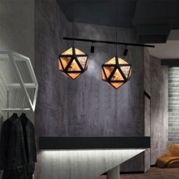 Geometrisk pendant lys diamantformet 3D gennemskinnelig design