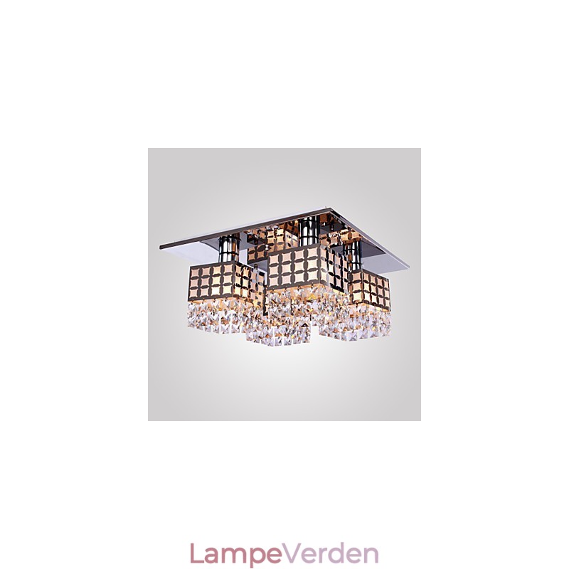 Lysekrone Moderne Krystal Rustfri Living 4 Lys