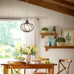 Retro Country Loftslampe Hamp Reb Jern Sengelampe Pendel Med Stik