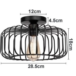 Simple Flush Mount Iron Bird Cage Loftslampe