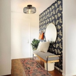 Simple Flush Mount Iron Bird Cage Loftslampe