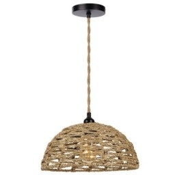 Country Retro Pendel Håndvævet Papir Reb Lampeskærm 30cm