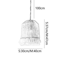 Rustik vedhængslampe Bohemian Style Hemp Rope Tassel Loftslampe
