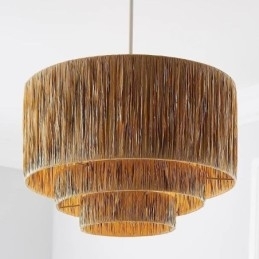 Country Retro Pendel Multi Layered Paper Rope Lampeskærm Loftslampe