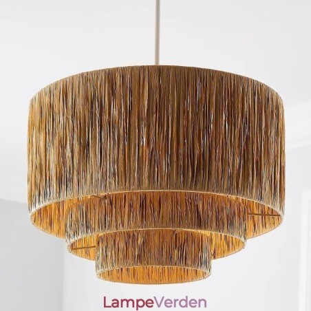 Country Retro Pendel Multi Layered Paper Rope Lampeskærm Loftslampe Country Retro Pendel Multi Layered Paper Rope Lampeskærm Loftslampe
