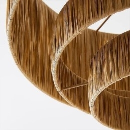 Country Retro Pendel Multi Layered Paper Rope Lampeskærm Loftslampe