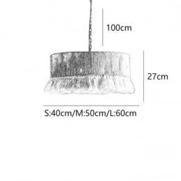 Retro Pendel Bohemian Style Hemp Rope Tassel Loftslys