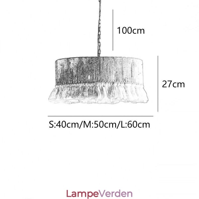 Retro Pendel Bohemian Style Hemp Rope Tassel Loftslys