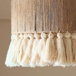 Retro Pendel Bohemian Style Hemp Rope Tassel Loftslys