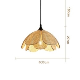 Rattan Pendel Retro Rattan Loftslampe