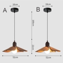 Nordic Pendel Wabi Sabi Style Stof Lampeskærm Dekorativ Loftslampe