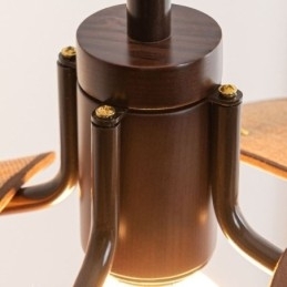 Nordic Pendel Wabi Sabi Style Stof Lampeskærm Dekorativ Loftslampe