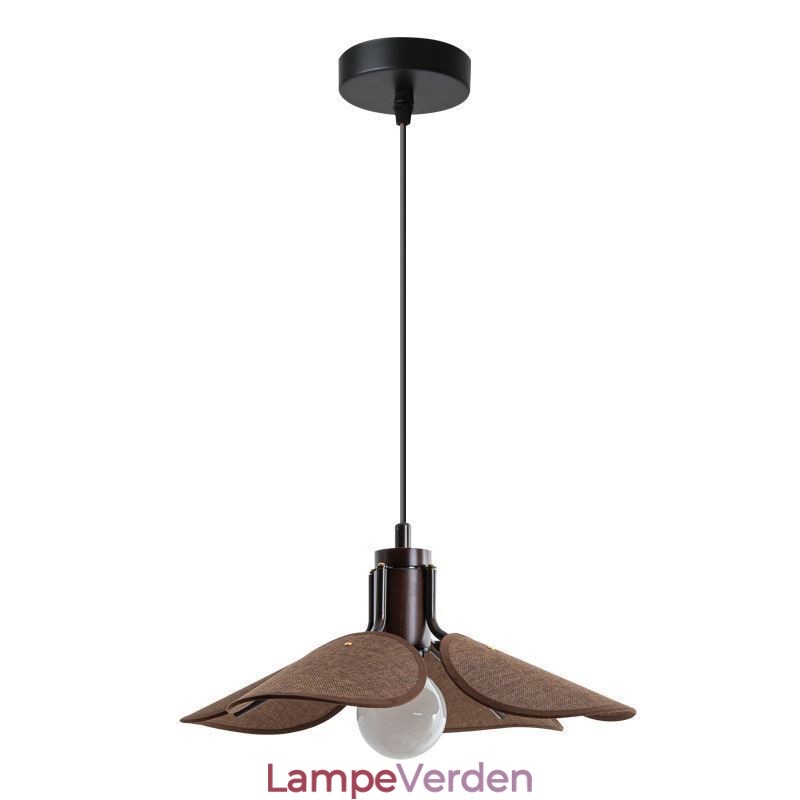 Nordic Pendel Wabi Sabi Style Stof Lampeskærm Dekorativ Loftslampe