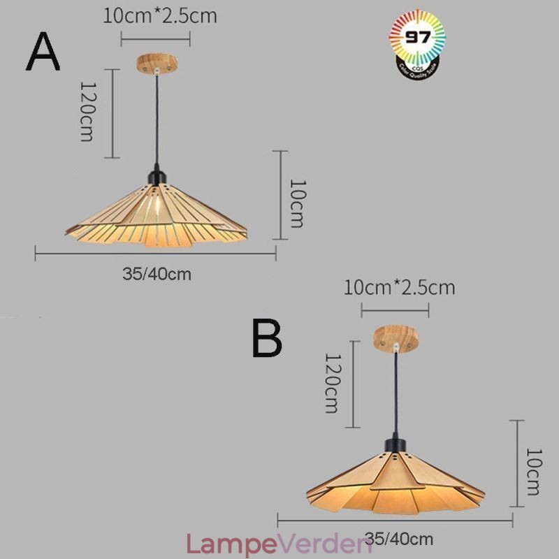 Pendel Creative Retro træloftslampe
