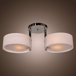 Moderne, moderne lysekrone i krommetal, Flush Mount