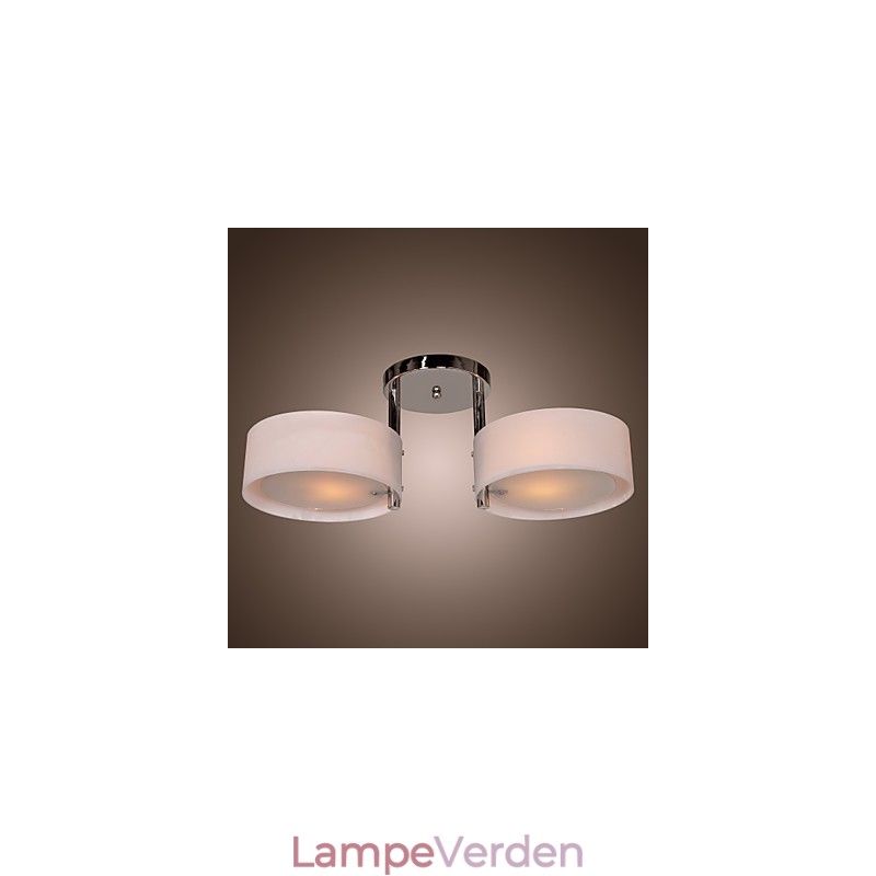 Moderne, moderne lysekrone i krommetal, Flush Mount