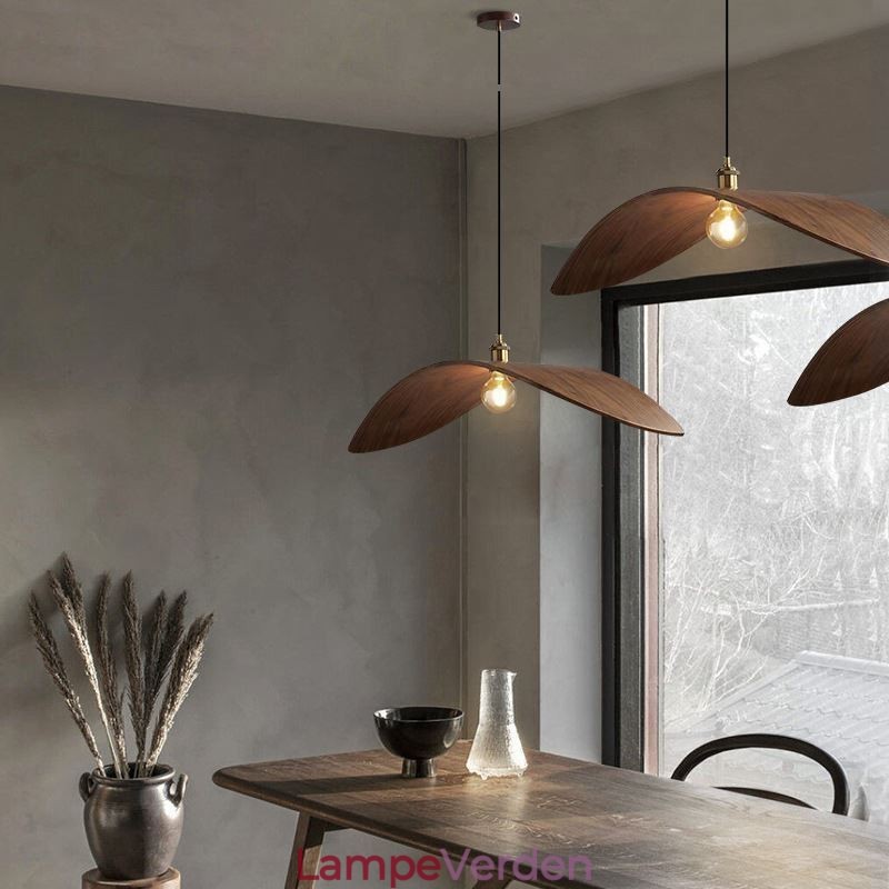 Pendel i massivt træ Creative Retro Loftslampe