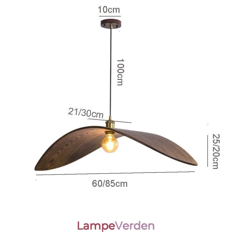 Pendel i massivt træ Creative Retro Loftslampe