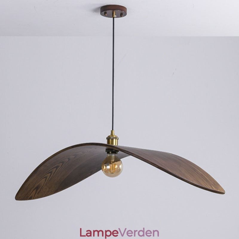Pendel i massivt træ Creative Retro Loftslampe