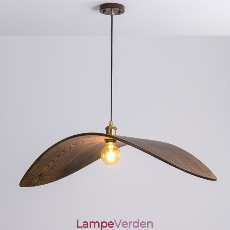 Pendel i massivt træ Creative Retro Loftslampe