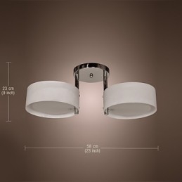 Moderne, moderne lysekrone i krommetal, Flush Mount