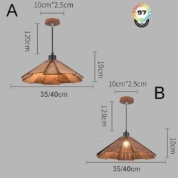Retro Pendel Creative Træloftslampe