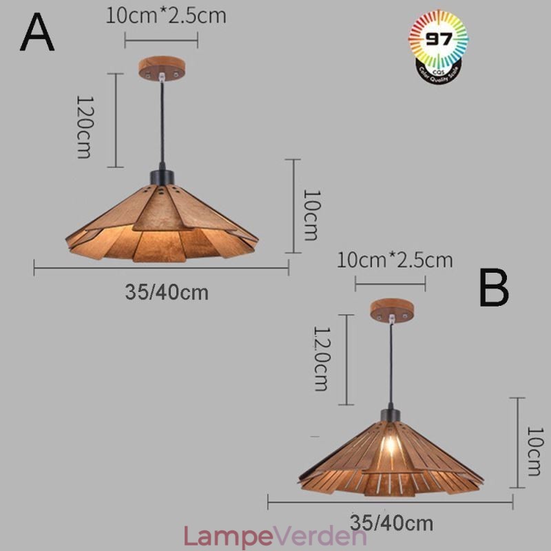 Retro Pendel Creative Træloftslampe