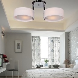 Moderne, moderne lysekrone i krommetal, Flush Mount