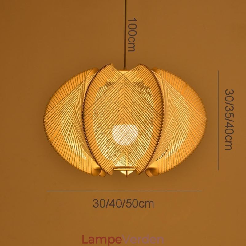 Nordic Pendel Retro Wabi Sabi Style Håndlavet massivt træ loftslampe