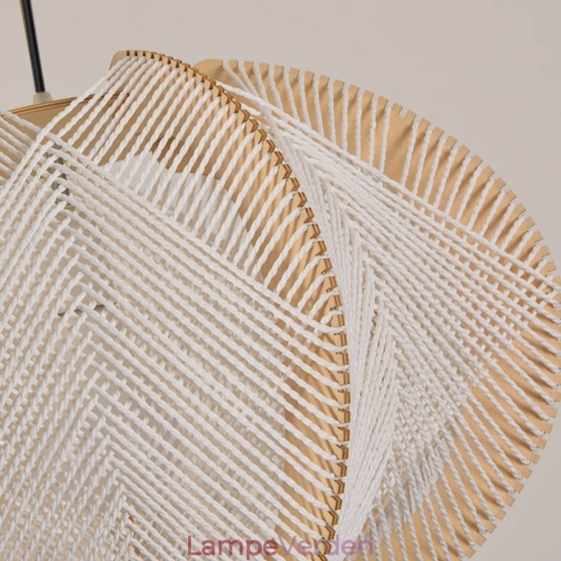 Nordic Pendel Retro Wabi Sabi Style Håndlavet massivt træ loftslampe