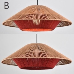 Hamp Rope Pendel Light Håndvævet loftslampe