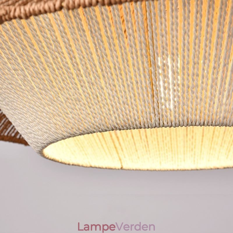 Hamp Rope Pendel Light Håndvævet loftslampe