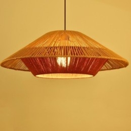 Hamp Rope Pendel Light Håndvævet loftslampe