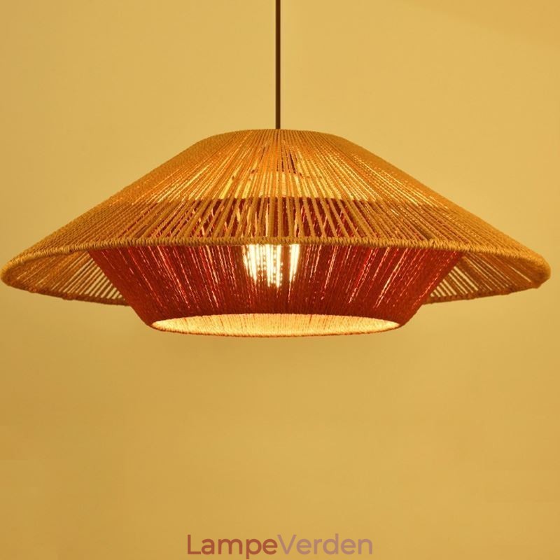 Hamp Rope Pendel Light Håndvævet loftslampe