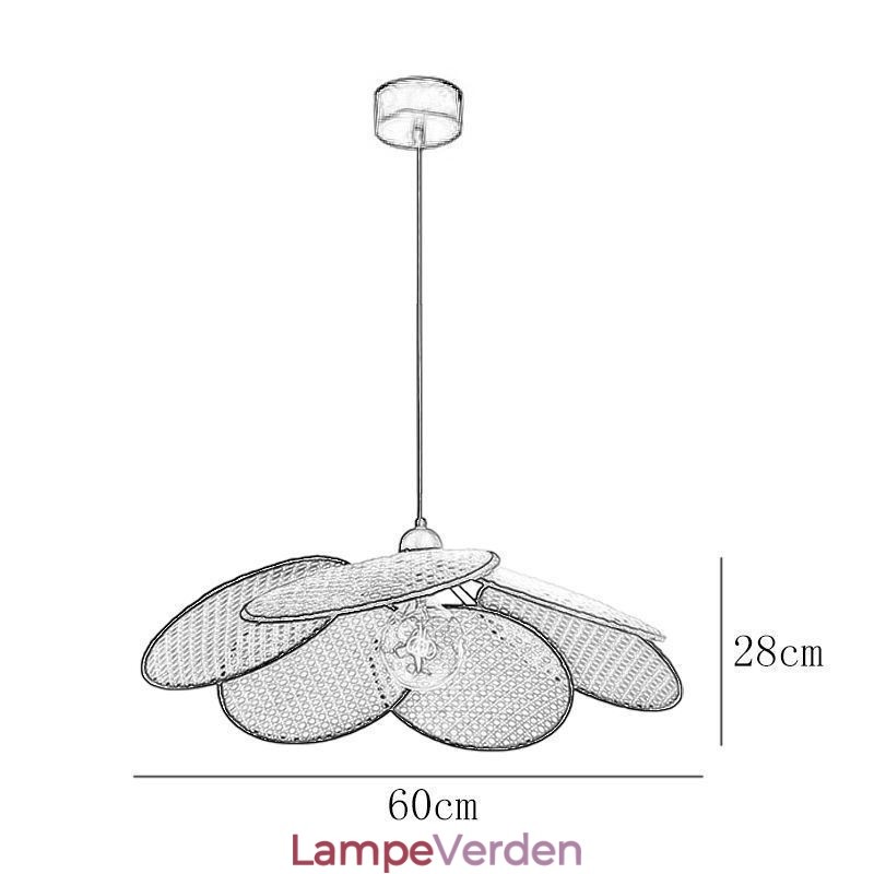 Pendel Naturlig Enkel håndvævet lampe