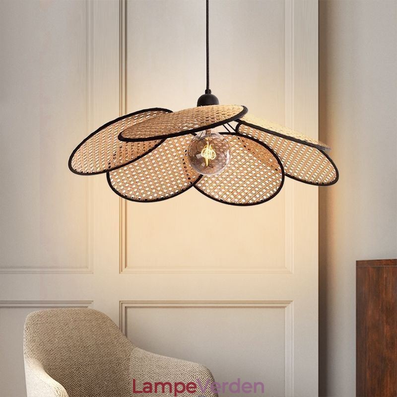 Pendel Naturlig Enkel håndvævet lampe