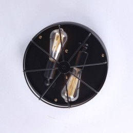 Industriel metalbur Loftslampe Rustik Flush Mount Lampearmatur