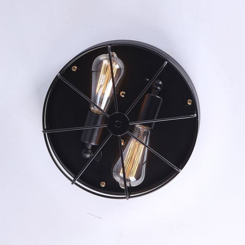 Industriel metalbur Loftslampe Rustik Flush Mount Lampearmatur