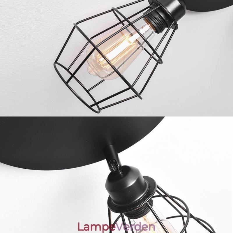 Industriel Flush Mount Loftslampe 3 Let Metal Cage Loftslampe