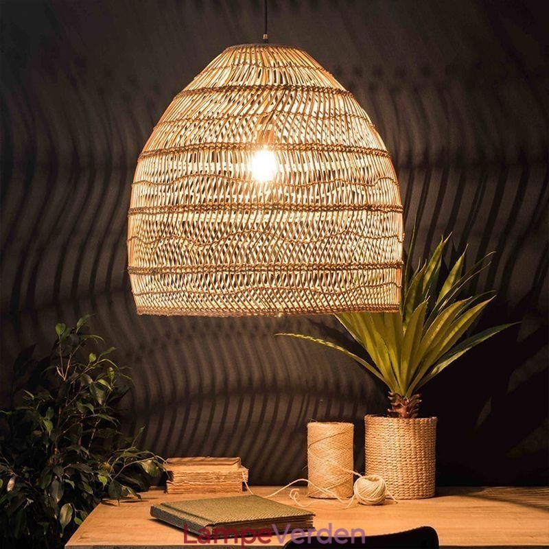Håndvævet Pendel Light Rattan Hanging Light Farmhouse