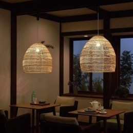 Håndvævet Pendel Light Rattan Hanging Light Farmhouse