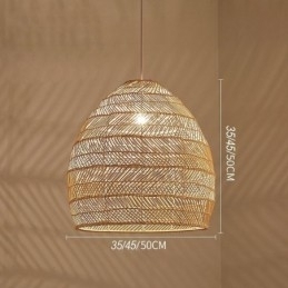 Håndvævet Pendel Light Rattan Hanging Light Farmhouse
