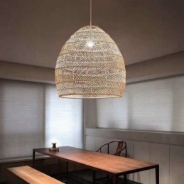 Håndvævet Pendel Light Rattan Hanging Light Farmhouse