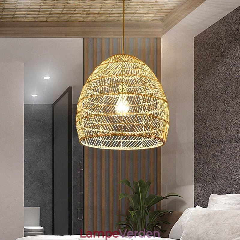 Håndvævet Pendel Light Rattan Hanging Light Farmhouse