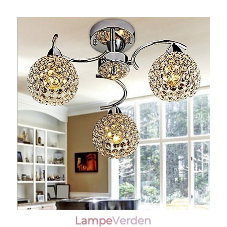 Moderne moderne krystal galvaniseret metal pendellampe Flush Mount Moderne moderne krystal galvaniseret metal pendellampe Flush Mount