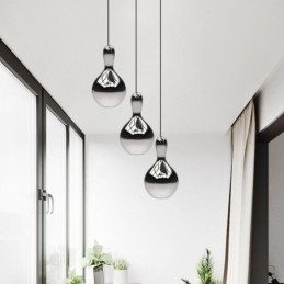 Kreativ Pendel Moderne simpelt galvaniseret glas lille loftslampe